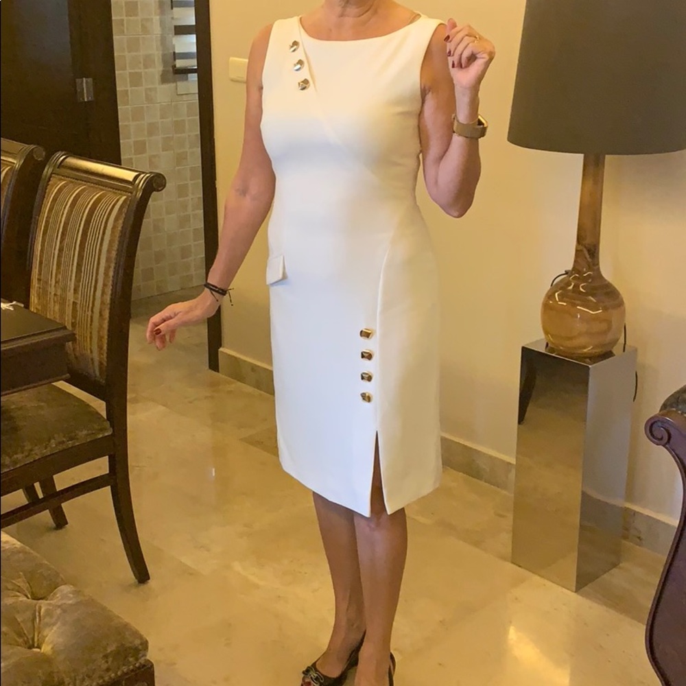 Midi white dress by Elie Tahari